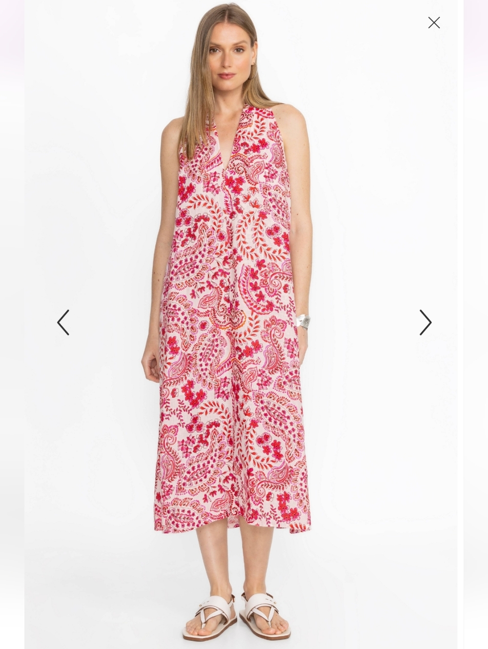 Johnny Was Workshop Lillet Crisscross Linen Dress - Picture 2 of 9